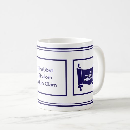 V.3 TORAH MINYAN, SHABBAT SHALOM ADON OLAM, KOFFIEMOK (Voorkant rechts)