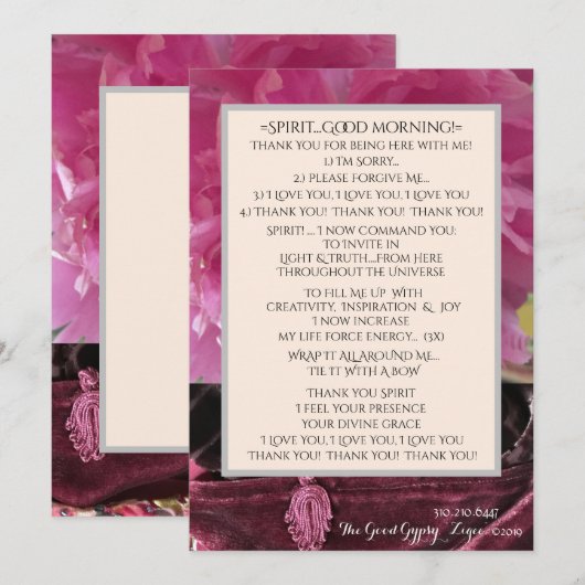 V.4 SPIRIT GOED MORNEN! Inspiratie & Joy Bedankkaart (Voorkant / Achterkant)