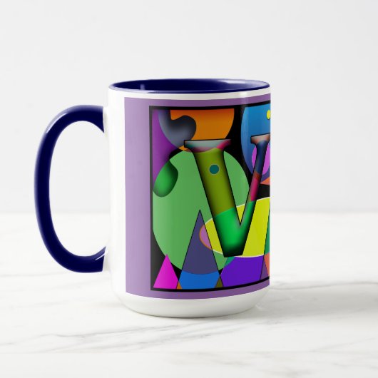 "V" & "A" Monogrammed koffiemok Mok (Links)