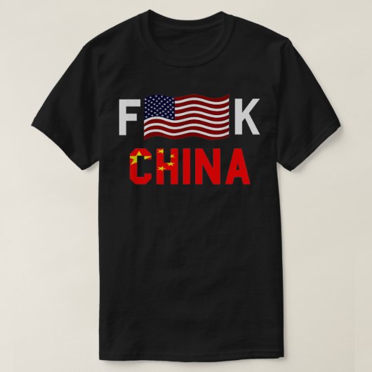 V Amerikaanse Vlag K China T-shirt (Design voorkant)