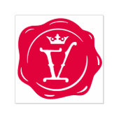 V - Antiek Wax Seal Gotische Kroon Initiaal Letter Zelfinktende Stempel (Design)
