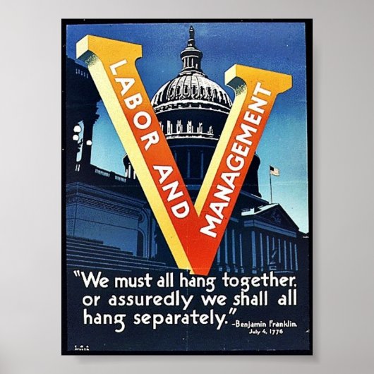 V Arbeid en beheer Poster (Voorkant)