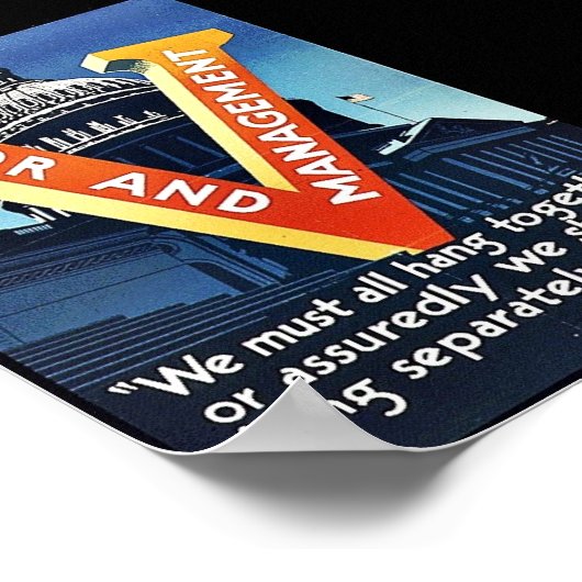 V Arbeid en beheer Poster (Hoek)