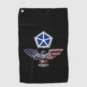 V Armored Corps Gepersonaliseerd Eagle Golfhanddoek (Voorkant)
