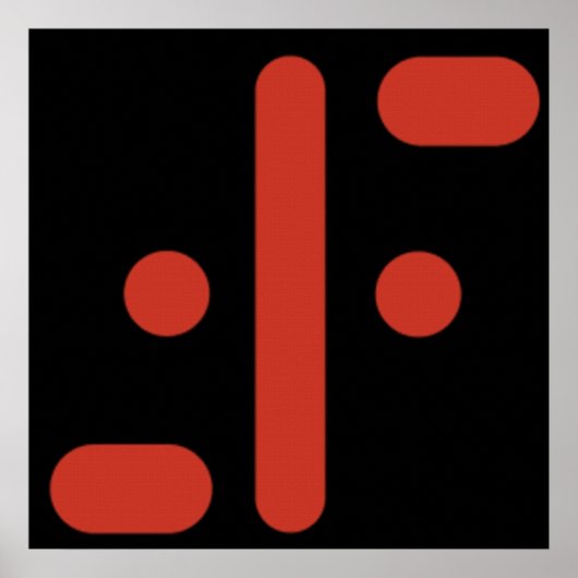 V Bezoekers Logo 1983 Poster (Voorkant)