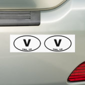 V BUMPERSTICKER (Op auto)