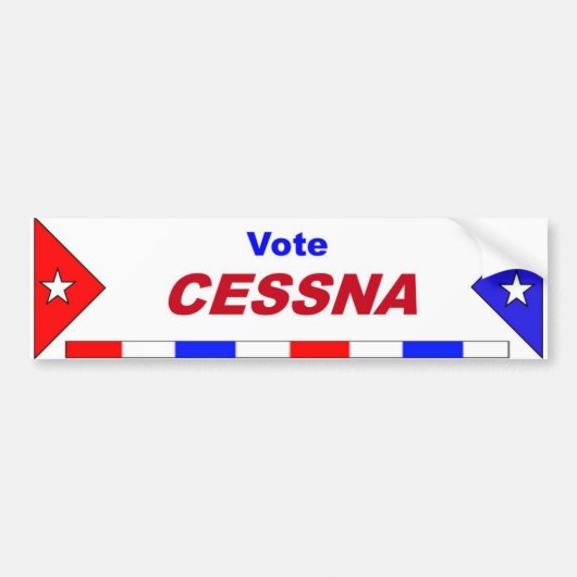 V Cessna Bumpersticker (Voorkant)