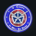 V Corps Christmas Keepsake Ronde Klok<br><div class="desc">Display your pride for the fabled V Corps! Very unique design gift for anyone looking for that one of a kind special gift. This beautiful and one of a kind Custom Designed Wall Clock makes a wonderful gift to any who are serving or have served in the this magnificent Corps!...</div>