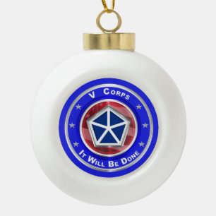 V Corps Kerst Cadeau Keramische Bal Ornament