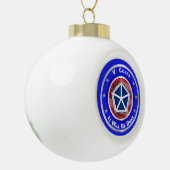V Corps-kerstkeepomwille Keramische Bal Ornament (Links)