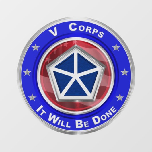 V Corps Raamsticker (Vel)