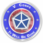 V Corps Vinyl Car Sticker (Voorkant)