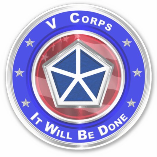 V Corps Vinyl Car Sticker (Voorkant)