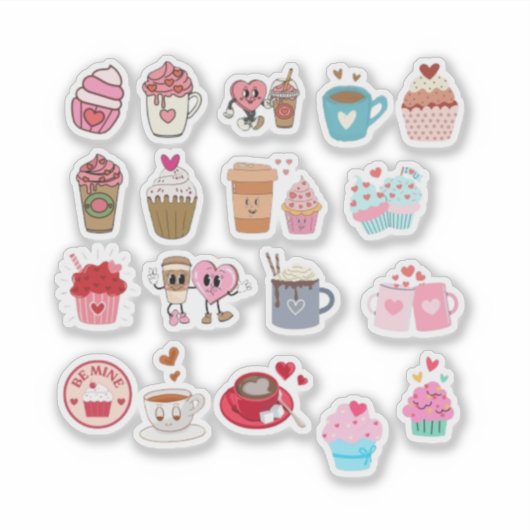 V-Day coffee and sweets planner sticker (Voorkant)