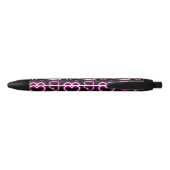 V-Day Pink Neon Hearts Zwarte Inkt Pen (Achterkant)