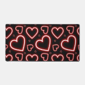 V-Day Red Neon Hearts Bureaumat (Voorkant)