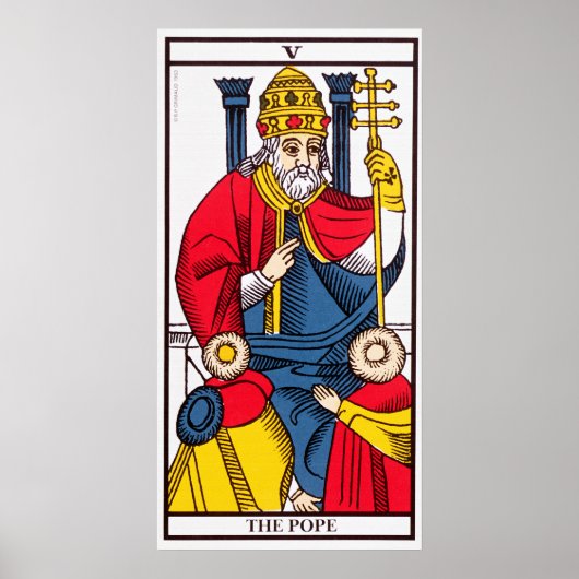 V De paus, Tarot-kaart Poster (Voorkant)