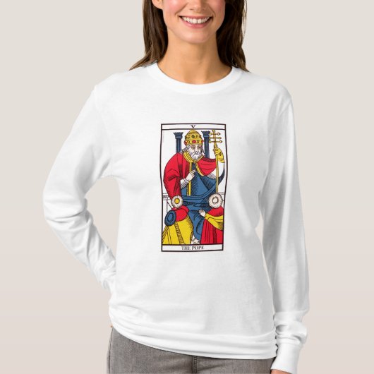 V De paus, Tarot-kaart T-shirt (Voorkant)