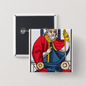 V De paus, Tarot-kaart Vierkante Button 5,1 Cm (Voorkant /achterkant)
