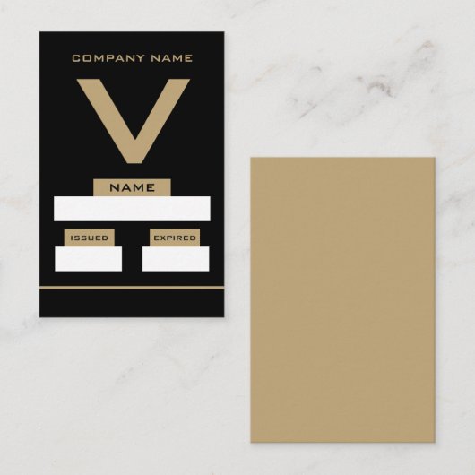 V Design, Visitor Cards Visitekaartje (Voorkant / Achterkant)