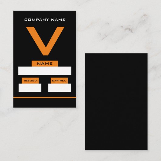 V Design, Visitor Cards Visitekaartje (Voorkant / Achterkant)