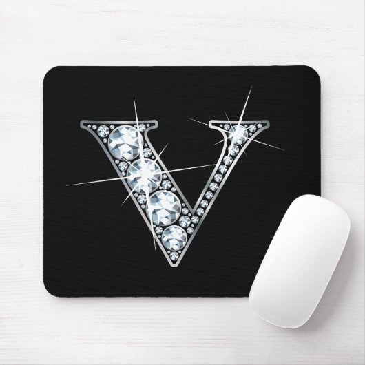 "V" Diamond Bling Mousepad Muismat (Met muis)