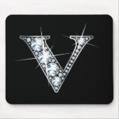 "V" Diamond Bling Mousepad Muismat (Voorkant)