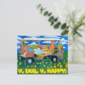 V. Dub, V. Happy! Briefkaart (Staand voorkant)