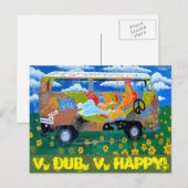 V. Dub, V. Happy! Briefkaart (Voorkant / Achterkant)