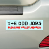 V+E Odd Jobs Bumpersticker (Op auto)