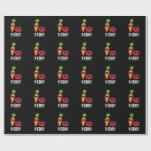 V-Edgy Funny Veggie Pun Dark BG Cadeaupapier (Vlak)