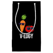 V-Edgy Funny Veggie Pun Dark BG Klein Cadeauzakje (Voorkant)