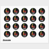 V-Edgy Funny Veggie Pun Dark BG Ronde Sticker (Vel)