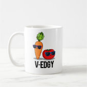 V-Edgy Funny Veggie Pun Koffiemok (Links)
