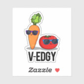 V-Edgy Funny Veggie Pun Sticker (Vel)