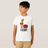 V-Edgy Funny Veggie Pun T-shirt (Voorkant volledig)