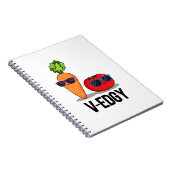 V-Edgy Grappige Groente Pun  Notitieboek (Rechterzijde)