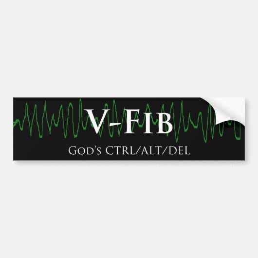 V Fib-Bumpersticker Bumpersticker (Voorkant)