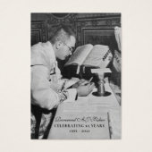 V. Fisher Heilige Kaarten 65e Jubileum Visitekaartje (Voorkant)