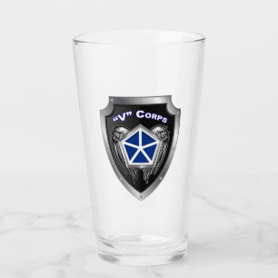 V Gepantserde Korps Schild Glas