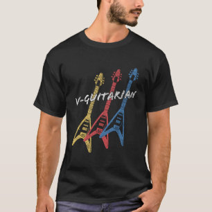 V-Gitaar Stacked Flying V Gitarist T-shirt