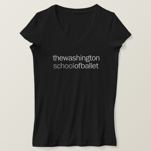 V-hals - De Washington School of Ballet T-shirt (Design voorkant)
