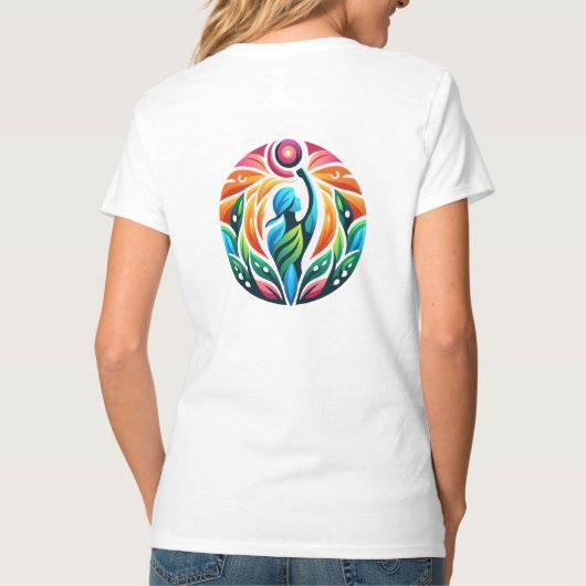 V-hals Internationale Vrouwendag T-shirt (Achterkant)