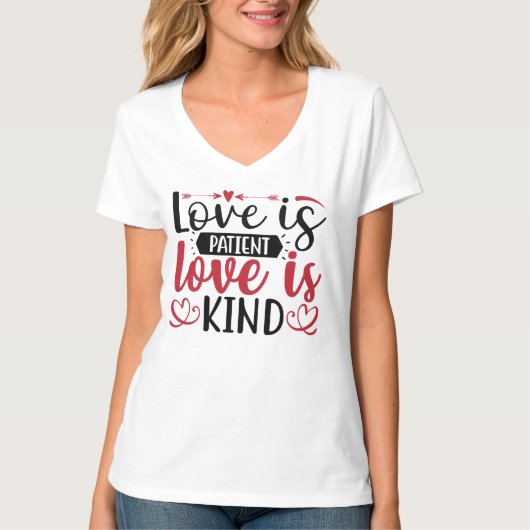 V-hals T-shirt (Voorkant)
