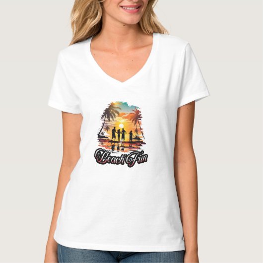 V-hals T-shirt (Voorkant)