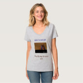 V-hals T-shirt (licht staal) (Voorkant volledig)