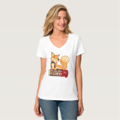 V-hals T-shirt: Vertrouw me (wit) T-shirt (Voorkant volledig)