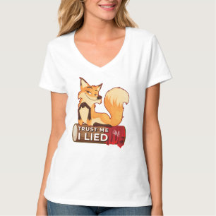 V-hals T-shirt: Vertrouw me (wit) T-shirt