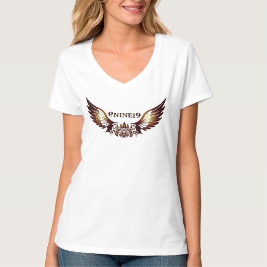 V-hals T-shirt voor vrouwen nine9 (Voorkant)