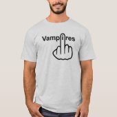 V-hals vampieren flippen t-shirt (Voorkant)